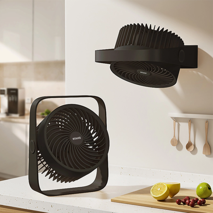 A-One Brand - Rtako Minifläkt Dual Impeller 3600mAh - Svart