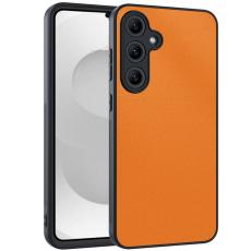 OEM - Mobilskal f&ouml;r Samsung Galaxy S26 Konstl&auml;der TPU Anti-Drop - Orange