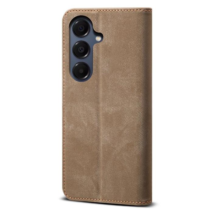 OEM - Mobilskal för Samsung Galaxy S26 Konstläder Stativ - Khaki