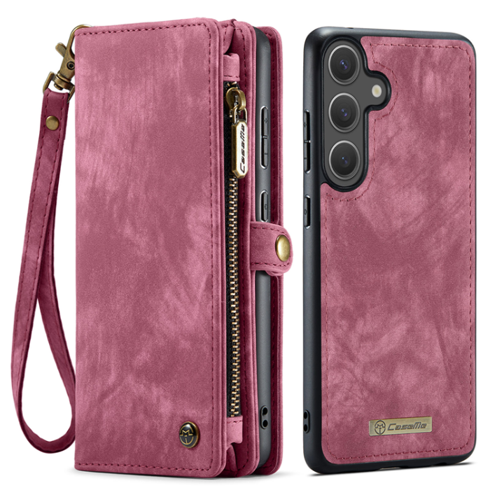 Caseme - CASEME Galaxy S25 FE Plånboksfodral Detachable 008 - Röd