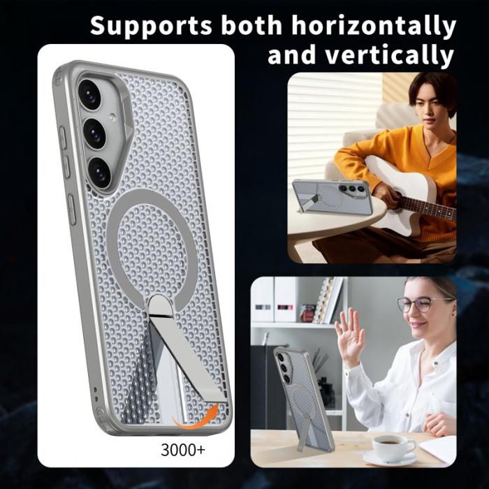 OEM - Mobilskal för Samsung Galaxy S26 Plus Magnetiskt Kickstand TPU PC - Titangrå