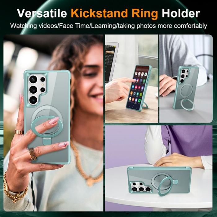 OEM - Mobilskal för Samsung Galaxy S26 Ultra Magnetiskt Ringhållare TPU + PC - Sjöblå