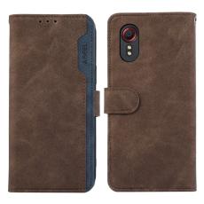 ABEEL - ABEEL Samsung Galaxy Xcover 5 Pl&aring;nboksfodral Konstl&auml;der RFID-Skydd Brun