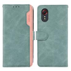 ABEEL - ABEEL Samsung Galaxy Xcover 5 Pl&aring;nboksfodral Konstl&auml;der RFID-Skydd Bl&aring;