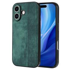 AZNS - AZNS iPhone 17 Fodral Skyddande KonstL&auml;der - Gr&ouml;n