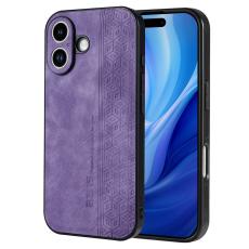AZNS - AZNS iPhone 17 Fodral Skyddande KonstL&auml;der - Lila