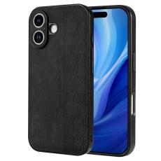 AZNS - AZNS iPhone 17 Fodral Skyddande KonstL&auml;der - Svart