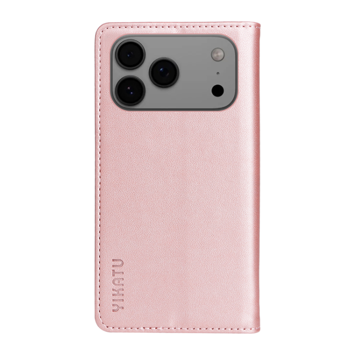 YIKATU - Yikatu iPhone 17 Pro Max Plånboksfodral Magnetic Closure - Rosa Guld