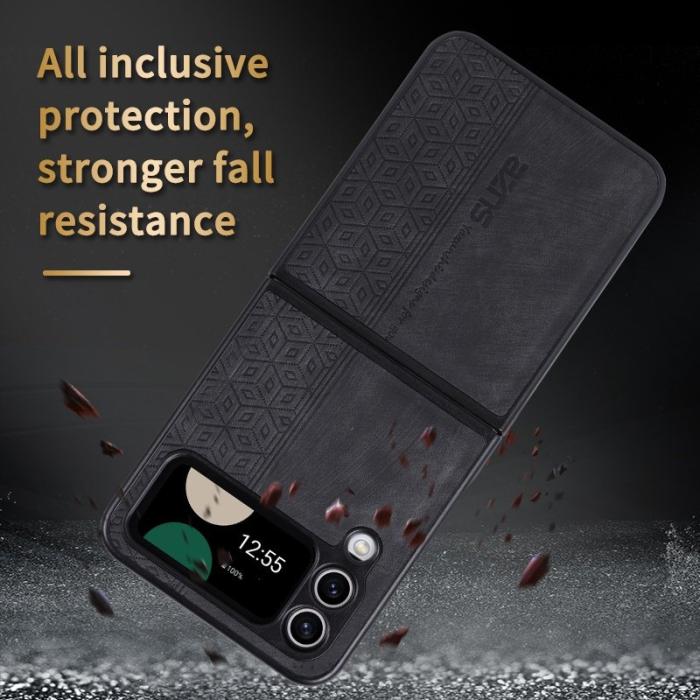 AZNS - AZNS Samsung Galaxy Z Flip4 Fodral KonstLäder - Brun
