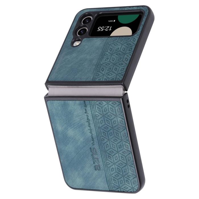 AZNS - AZNS Samsung Galaxy Z Flip4 Fodral KonstLäder - Grön