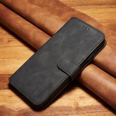 DG.MING - DG.MING iPhone XS Max Pl&aring;nboksfodral Retro Konstl&auml;der Svart