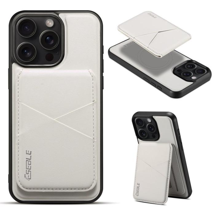 ESEBLE - ESEBLE E3 iPhone 16 Pro Fodral KonstLäder - Vit