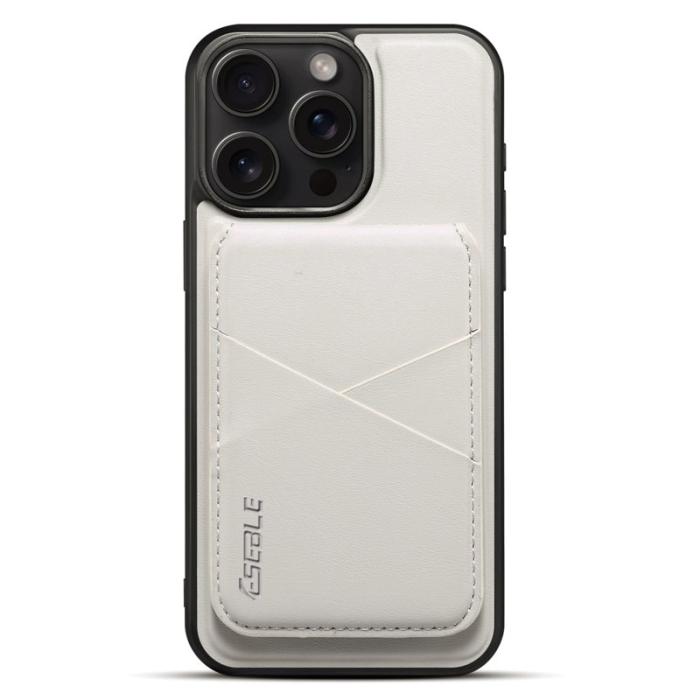 ESEBLE - ESEBLE E3 iPhone 16 Pro Fodral KonstLäder - Vit