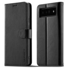LC.imeeke - LC.IMEEKE Google Pixel 6 Pro Pl&aring;nboksfodral Konstl&auml;der - Svart