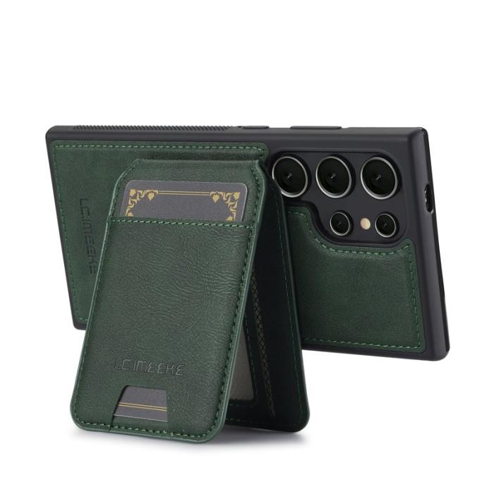 LC.imeeke - LC.IMEEKE L3 för Samsung Galaxy S25 Ultra Fodral KonstLäder - Grön