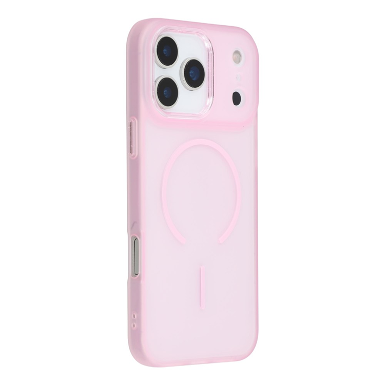 iPhone 17 Pro Max Mobilskal MagSafe med Glitter Lins Frame - Rosa | 2353 | AlltMobil