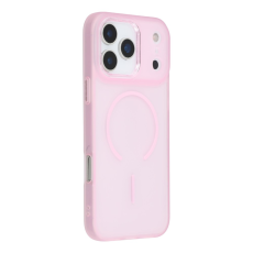 A-One Brand - iPhone 17 Pro Max Mobilskal MagSafe med Glitter Lins Frame - Rosa