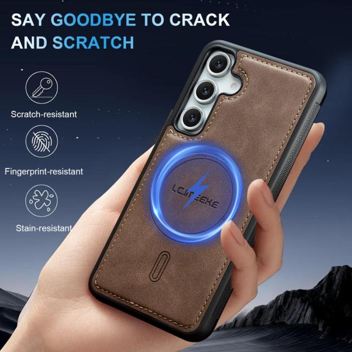 LC.imeeke - LC.IMEEKE L6 Fodral för Samsung Galaxy A17/A26 KonstLäder - Brun