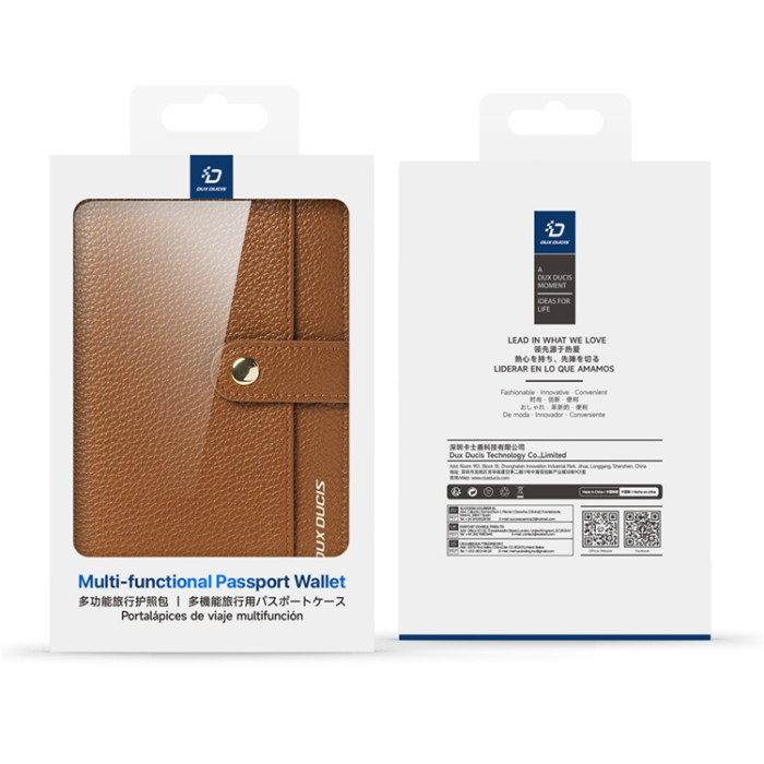 Dux Ducis - Dux Ducis Passhållare Plånbok RFID Multikort PU-Läder - Brun