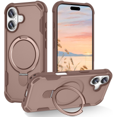 A-One Brand - iPhone 17 Mobilskal MagSafe TPU+PC Kickstand Shockproof - Guld