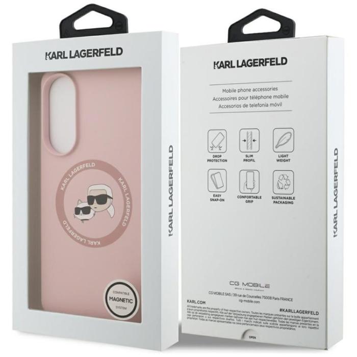 KARL LAGERFELD - Karl Lagerfeld Galaxy S25 Edge Mobilskal MagSafe Silikon Heads & Circle