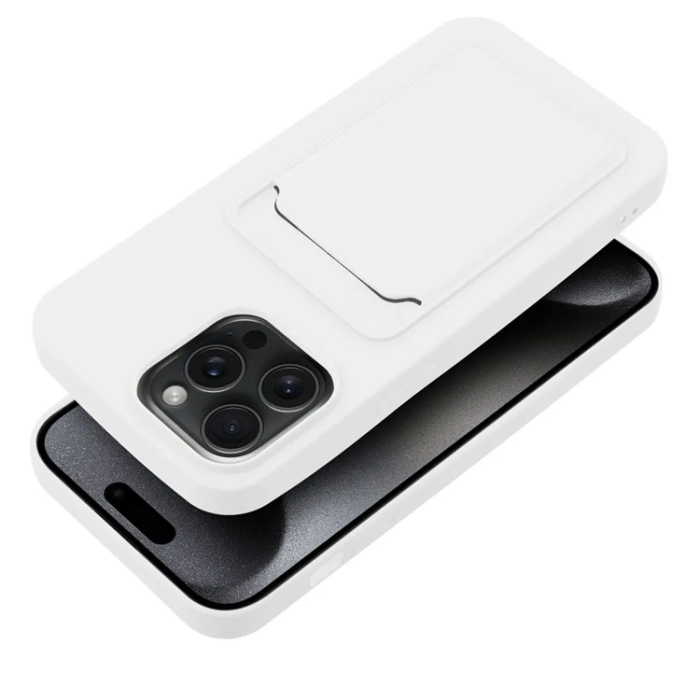 OEM - iPhone 15 Pro Mobilskal Korthållare - Vit