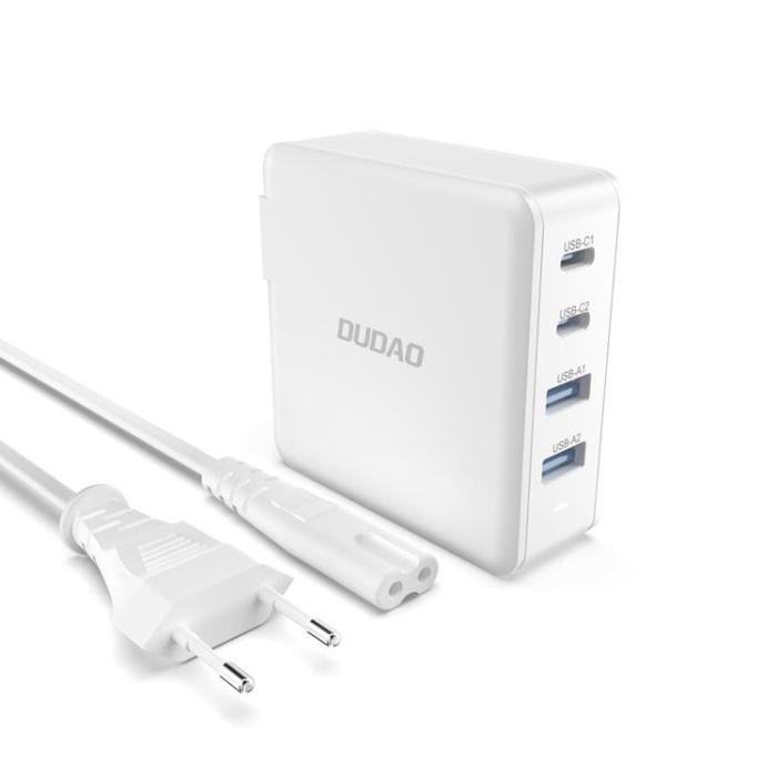 Dudao - Dudao GaN Väggladdare 2 x USB Till 2x USB-C 100W - Vit