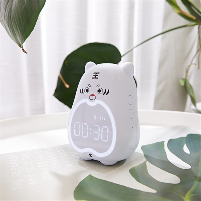 OEM - Väckarklocka Pekskärmsstyrd Cute Tiger XR-MM-C2110 - Vit