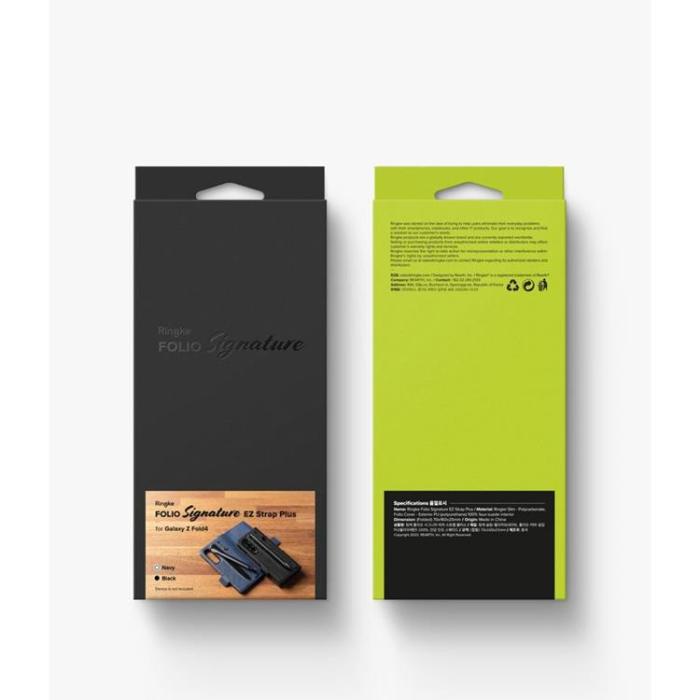 UTGATT1 - Ringke Galaxy Z Fold 4 Plånboksfodral Signature EZ Strap - Svart