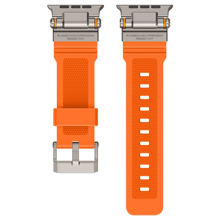 A-One Brand - Apple Watch 42/44/45/46/49mm Armband Silikon - Orange