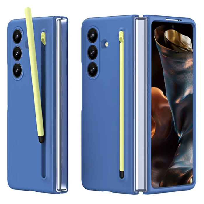 A-One Brand - Galaxy Z Fold 7 5G Mobilskal Med Stylus Hård PC - Himmelsblå