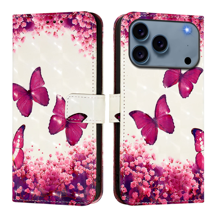 A-One Brand - iPhone 17 Pro Plånboksfodral Printing Pattern Med Strap
