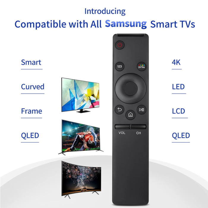 A-One Brand - Universal Fjärrkontroll För Samsung Smart TV - Svart