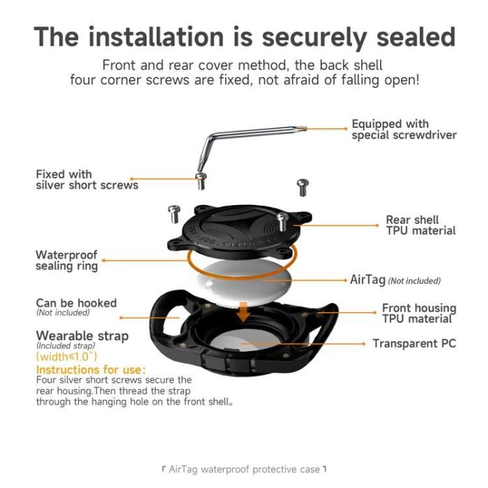 OEM - Airtag Skal IP67 Vattentät Bluetooth Tracker - Rosa