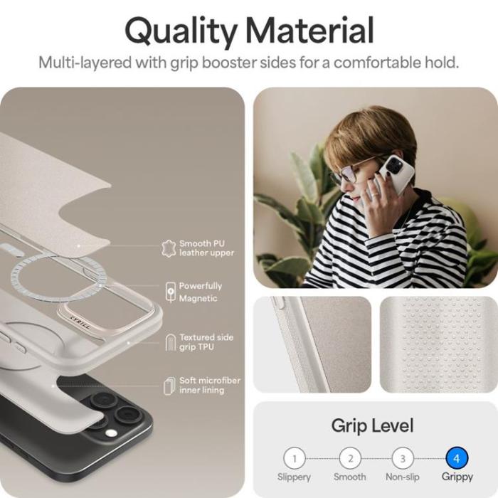 Spigen - Spigen iPhone 16 Pro Max Mobilskal MagSafe Cyrill Kajuk - Cream