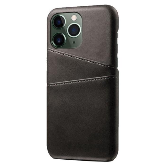 A-One Brand - iPhone 15 Pro Max Mobilskal Korthållare PU-Läder - Svart