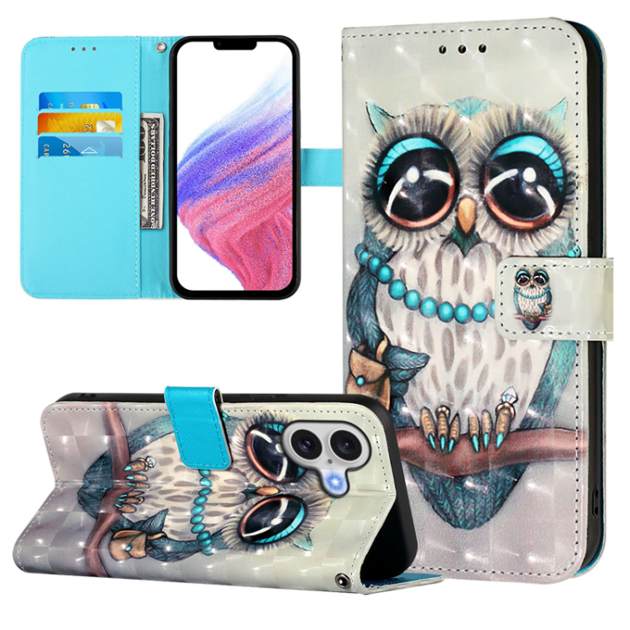 A-One Brand - iPhone 17 Plånboksfodral Printing Pattern Med Strap