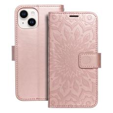 OEM - iPhone 14 Pl&aring;nboksfodral Mezzo Eco L&auml;der Ros&eacute;guld