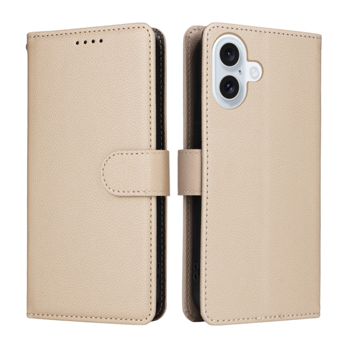 A-One Brand - iPhone 17 Plånboksfodral RFID Blocking med Handledsrem - Vit