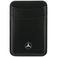 Mercedes - Mercedes MagSafe Korth&aring;llare L&auml;der Pl&aring;nbok - Svart