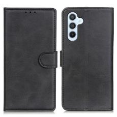 OEM - Samsung Galaxy S26 Plus Fodral &Auml;kta L&auml;der St&auml;llfunktion - Svart