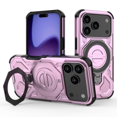 A-One Brand - iPhone 17 Pro Max Mobilskal Rotating Kickstand - Rosa