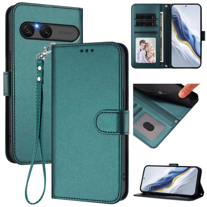 A-One Brand - Sony Xperia 10 VII Plånboksfodral Med Handledsrem - Grön