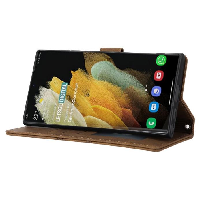 OEM - Samsung Galaxy S26 Ultra Fodral Konstläder Skin-Touch - Brun