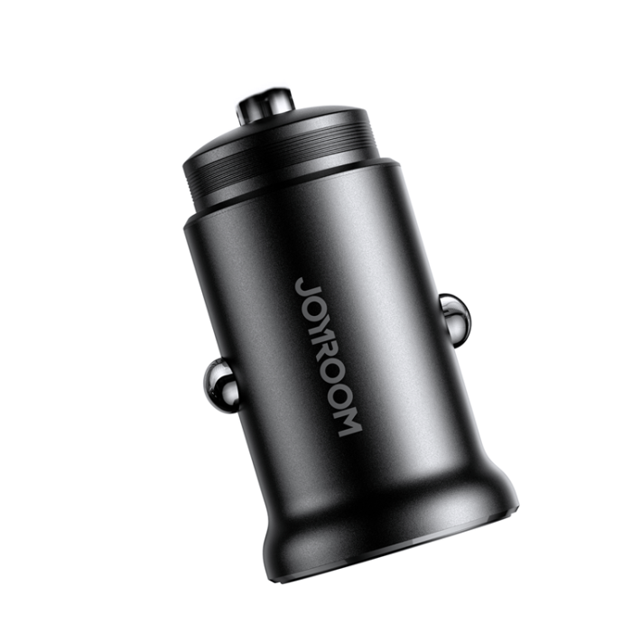 Joyroom - Joyroom Mini Metall Billaddare 30W 2x USB-C - Svart