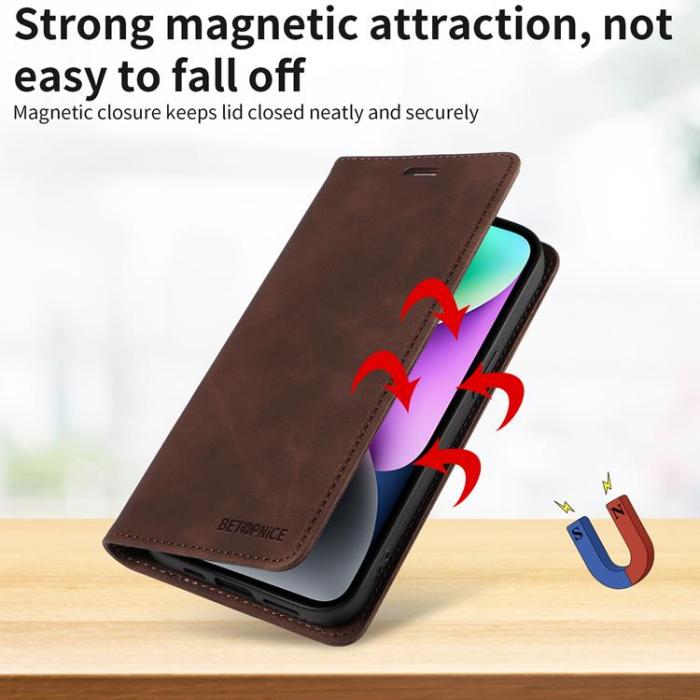 BETOPNICE - BETOPNICE Sony Xperia 10 VII Plånboksfodral RFID - Brun