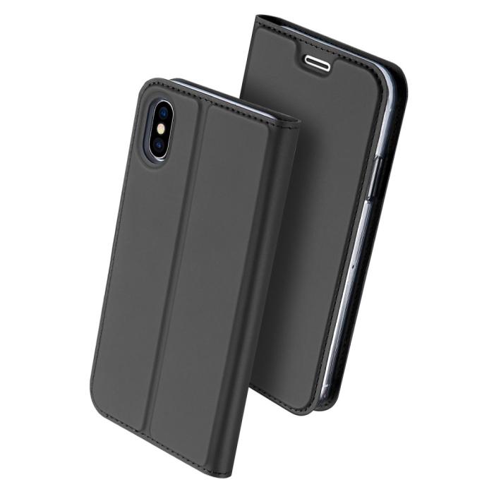 UTGATT4 - Dux Ducis Plånboksfodral till Apple iPhone X - Grå