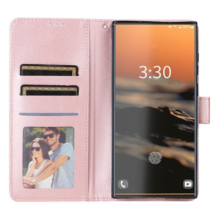 OEM - Samsung Galaxy S26 Ultra Plånboksfodral Ställ Konstläder - Roséguld