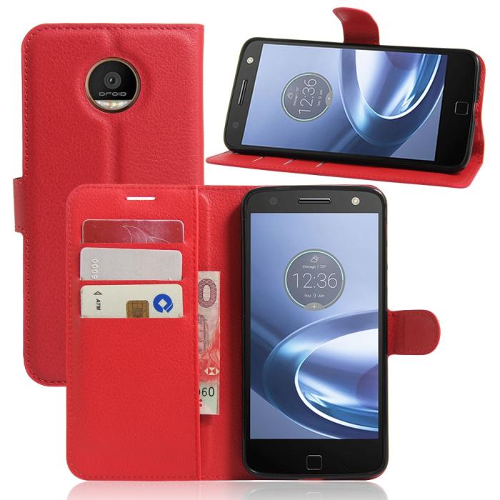 UTGATT5 - Plånboksfodral till Motorola Moto Z - Röd