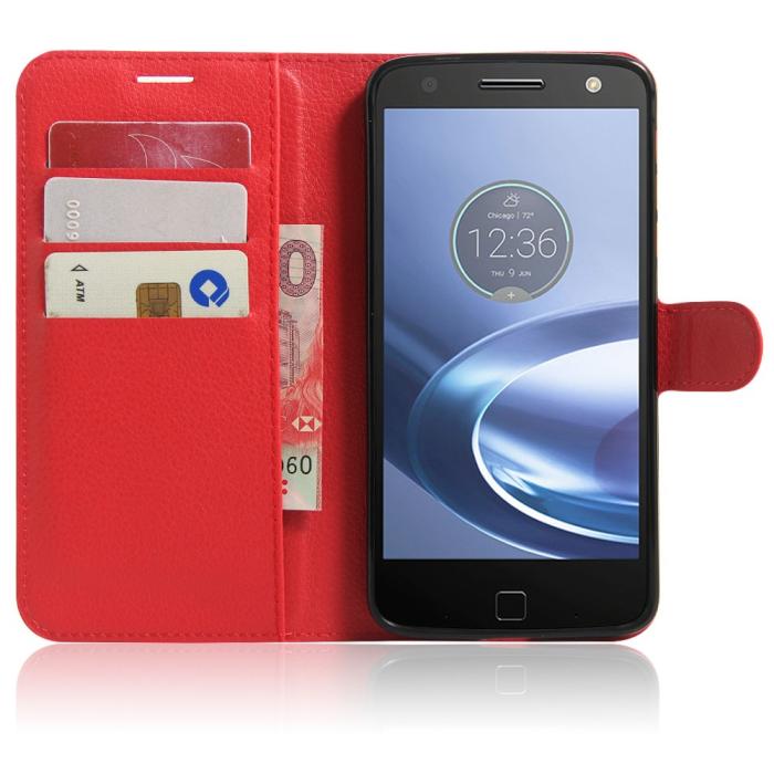 UTGATT5 - Plånboksfodral till Motorola Moto Z - Röd